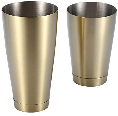 Atyhao Boston Shaker en acier inoxydable robuste et pour cocktails et bar (titane dor¨¦)