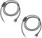 ledscom.de 2 Stück Eurostecker Typ C mit Textilkabel, Schalter, 2 m, schwarz, 2 x 0,75 mm²
