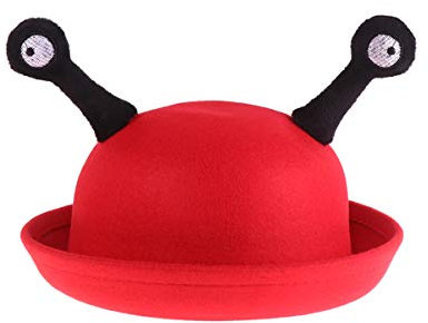 NUOBESTY Hut Für Kinder Kinderhüte Kinder Zylinder Melone Schnecke Augen Kappe Kreative Interessante Casual Hut Kappe für Kinder Kleinkinder Kinder (Rot) Cosplay-Hut Kinderhaube