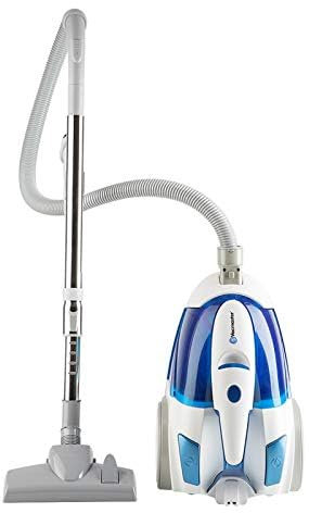 Vacmaster Bagless Canister Vacuum Portable Vacuum Cleaner with Washable HEPA Media Filter & Automatic Cord Rewind Feature for Cleaning Carpet, Hard Floor and Pet Hair