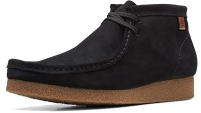 Clarks Shacre Boot, Scarpe Chukka Uomo, Black Suede, 41.5 EU