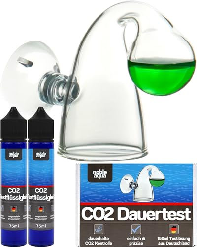 noble aqua CO2 Dauertest Aquarium 150ml CO2 Indikator Flüssigkeit 20mg/l CO2 Test Messgerät