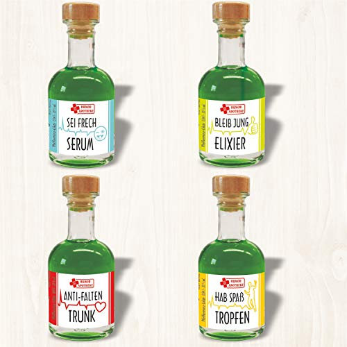 Medizinbar: 8 x 4 cl. Pfefferminz - Likör | 20% vol. alc. | Humormedizin | Impfstoff Spaßmedizin gegen das Virus kommt aus unserer Humorapotheke