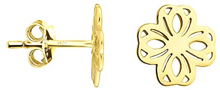 SOFIA MILANI - Damen Ohrringe 925 Silber - vergoldet/golden - Blume Ohrstecker - 21071