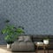 SOPHIE LAURENCE Tropical Leaf Wallpaper Palm Tree Green Teal Blue White A Street Prints Botanical Floral Wallpaper (Navy Blue)