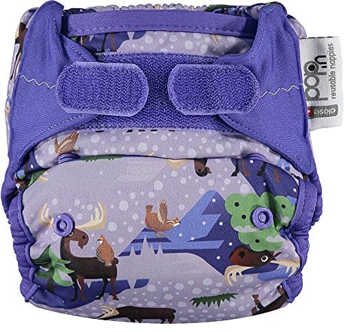 Close Pop-in – Cobertor para pañal de tela reutilizable de bambú estampado moose, cierre velcro talla única unisex bebé.