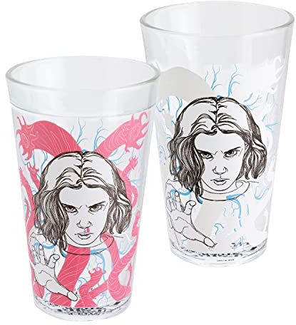 Paladone Stranger Things PP9886ST Verre à boire avec changement de couleur Motif film d'horreur Multicolore