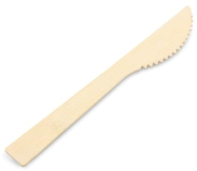 Pro DP 100 Bio Messer Einwegmesser Holzmesser aus Bambus 17cm Premium Qualität extra stark