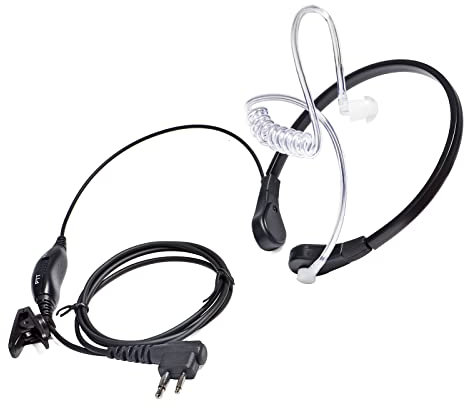 HYS Pinganillo de Radio con micrófono para Garganta, PTT con micrófono y VOX, Auriculares de Seguridad con Tubo acústico encubierto compatibles con Motorola DP1400 CP040 GP300 Walkie Talkie