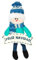 Acan Tradineur - Muñeco con Cartel de Feliz Navidad - Fabricación en poliéster - Decoración para Navidad - 22 x 14 cm - Modelo Surtido