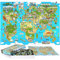 World Map 1000 Piece Jigsaw Puzzles For Adults and Kids Retro Gaming Style 8-bit World Map Jigsaw Puzzle Geography Gifts 100% Recycled Cardboard Jigsaws 1000 Pieces for Adults and Children by bopster