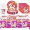 Partygeschirr 61 Pcs,Geburtstag Dekoration,Geburtstags Party Supplies,Party Dekoration,Teller,Becher, Tischdecke,Servietten für Mädchen Geburtstags Dekoration
