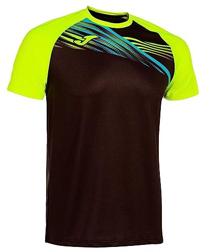 Joma Herren Elite X Tshirt, Schwarz/Neongelb, XXL