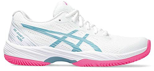 ASICS Damen Gel-Game 9 Padel Sneaker, White Gris Blue, 42 EU
