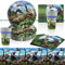 Ensemble de Fête d'anniversaire Dinosaure,41 pièces Anniversaire dinosaures vaisselle,Vaisselle de Fête Dino,assiettes en papier,gobelets,serviettes,pour les fêtes d'anniversaire