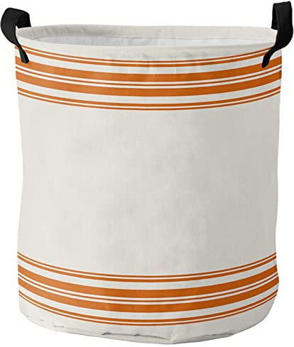 Wäschetonne Thanksgiving Stripes Orange Farmhouse Wäschebox Dekorative Wäschesammler Robust Laundry Baskets Für Schlafzimmer Wäsche Kleidung,40X50Cm
