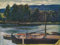 SYlale Wandkunst Bilder Poster Wandkunst Ölgemälde Abend auf der Seine von Alexander Jamieson für Wanddekoration 60x90cm