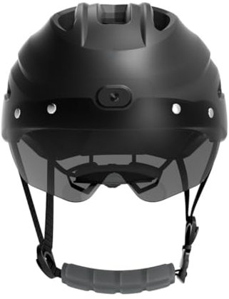 Casque de Cyclisme Intelligent pour Adultes, Casque de Vélo Bluetooth avec Caméra de Sport 4K, Lunettes Magnétiques, Casque de Vélo Urbain Offrant Un Feu D'avertissement à 360 °,