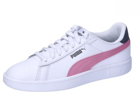 PUMA Unisex Kinder Smash 3.0 L Jr Sneaker, Puma White Mauved Out Galactic Gray, 36 EU