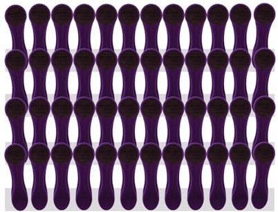 48 Wäscheklammern Wäscheclips mit Spiralfedern und Soft Grip Softgrip Soft Touch Softtouch Lila Anthrazit