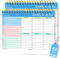 2 Pack To-do-Listen - Wöchentliche Planer Notizblock, Undatiert Wöchentlichen Schreibtisch Planer, 52 Seiten Spirale Gebundenen Notizblock mit Checkliste, 8,5 × 11