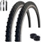 2 x VEE Rubber V185 28 Fahrradreifen Schwarz 37-622 (28 x 1,40) + 2 x passende Schläuche DV inkl. Reifenheber
