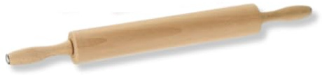 Mattarello Girevole Legno Faggio, Rullo per Impasto con Centro Girevole, 50cm, Per Dolce e Salato, Made in Italy