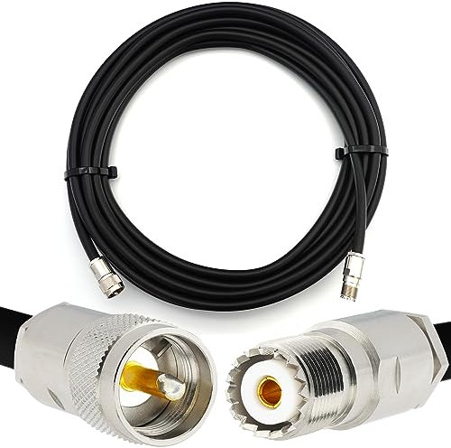 RANGEFUL 50m PL259 auf SO239 CB Koaxialkabel UHF Stecker auf UHF Buchse RG213 Verlängerung 50 Ohm — für HAM CB Radio Antenne SWR-Messgerät Amateur Kurzwellen HF