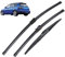 Scheibenwischer vorne & Hinten Wischerblätter Set Für Mazda 3 BK 2004-2008 21+19+14 Autowischerblätter
