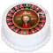 Tortenaufleger Roulette, Geburtstag, personalisiert mit Ihren Text, Tortenaufleger Geburtstag, Essbarer Tortenaufleger aus Fondant