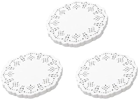 Spitzendeckchen, Papier, 300 Stück, 11,4 cm, dekorative runde Platzsets, Einlagen für Kuchen, Desserts, gebackene Leckereien, Geschirr