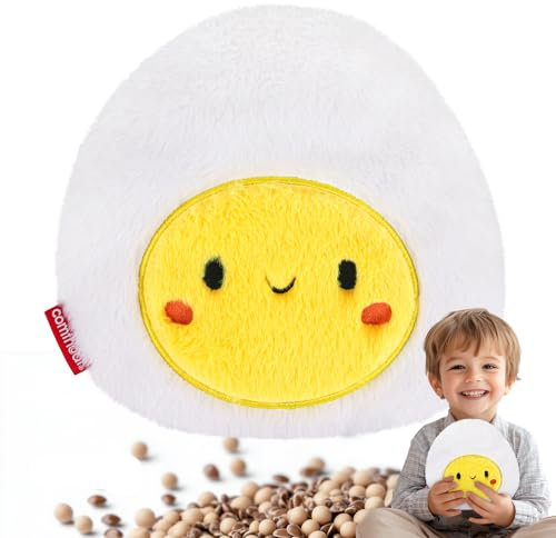 Comfheat Ei Mikrowelle Heizkissen für Schmerzlinderung, parfümierte Mikrowellenheizkissen Gefülltes Tier für Krämpfe, Muskeln, natürliche kleine Hitze Pack feuchte Hitze mit waschbarer Abdeckung