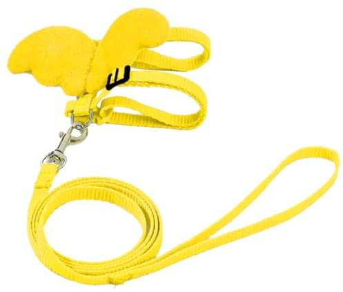 EIH Imbracatura e Guinzaglio per Coniglio,Imbracatura Regolabile per Coniglietto,Pettorina Coniglio Nano,Set di Simpatiche Ali per Animali Domestici,per Coniglietti,Cuccioli,Piccoli Animali Domestici