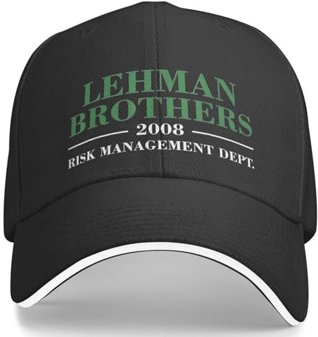 ORHFHVW Baseballkappe Lehman Brothers Risk Management Dept Männer Frauen Custom Logo Trucker Hut Feder Fitted Retro Atmungsaktive Snapback Cap Geburtstagsgeschenk