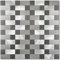 Yipscazo 1 Blatt abziehen und aufkleben Stein Backsplash, Fliesen zum Aufkleben für Backsplash-Küche, Badezimmer, Kamin (30.5 x 30.5cm, Schwarz und silber)