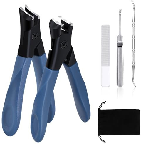 OWill Coupe Ongle Set Professionnel,Coupe Ongles Pieds dur et epais,Kit Coupe Ongle pour ongles incarnés épais,Nail clippers pour les Personnes âgées,hommes ongles incarnés avec lame incurvée inclinée