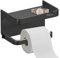 Porte Papier Toilette avec Etagère, Support Papier Toilette Mural Adhésif, Derouleur Papier Toilette WC en Plastique pour Salle de Bain et Cuisines