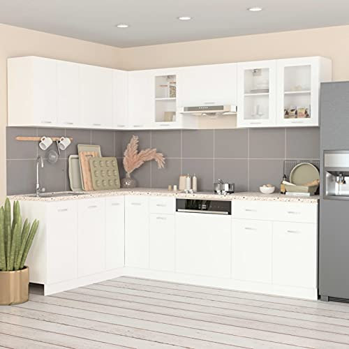 ShGaxin 11-TLG. Küchenzeile Weiß Holzwerkstoff, Einbauküche, Küche Komplett, Einbauküchen, Single Küche Komplett, Kleiner Küchenblock