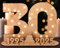 Giftota 2025 Livre d'or en Bois pour Femmes et Hommes - Numéro 30 Cadeau en Argent - Cadeau de 30e Anniversaire avec LED Lumières - 30e Décorations en Bois - Panneau de Bois - Cadeau Personnalisable