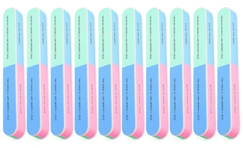 10 Stück Nagelfeilen Naturnägel, Polierfeile Fingernägel, Multidimensional Nail Buffer, Multifunktional Buffer für Nägel