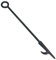 AB Tools Fireplace Poker Fire Poker for Coal Wood Fires with Log Turning Hook Loop Handle