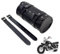 Borsa Moto Universale in Pelle Resistente – Portautensili da Sella con 2 Cinghie Regolabili per Deposito Moto, Bici e Scooter – Design Compatto Antipolvere e Impermeabile per Strumenti (Nero 21cm)