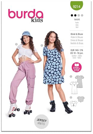 Burda Style Sewing Pattern B9214 Children's Dress & Shirt