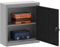 vidaXL Wandmontierter Werkzeugschrank Mit Viel Stauraum Grau Und Schwarz Modernes Design Robustes Schloss-System Ideal Für Werkstätten Bastelräume Werkstattorganisation Metall-Organizer Regale