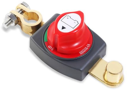 Batterietrennschalter, Autobatterie Trennschalter 12V, On-Off Batteriehauptschalter Wasserdichter, Batterieschalter 12V-48V für Auto Motorrad Marine Boat Caravan Yacht Bus Boot Reisen