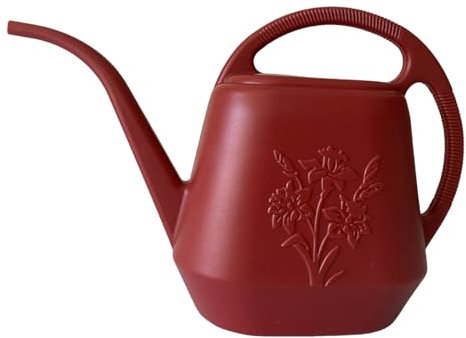 Annaffiatoio Beccuccio Lungo Da 1 Gallone Annaffiatoio Con Floreali Per Interni Con Maniglia Comoda Innaffiatore In Plastica Per Giardino Verde Innaffiatoio 5 Litri A Spruzzo (Red, One Size)