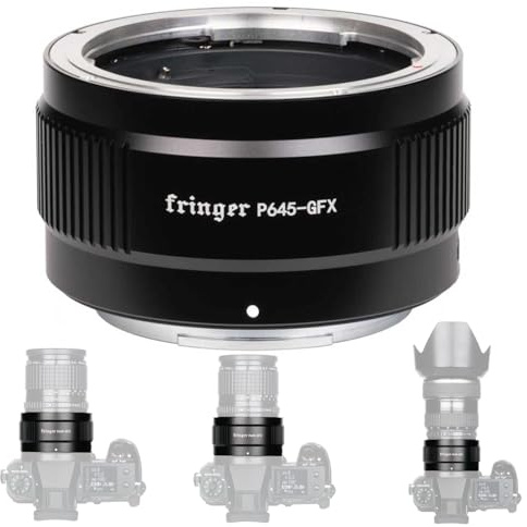 Fringer P645-GFX AF-Objektivadapter für P645 FA/DFA/DA & A/LS Objektive | an FX GFX Mittelformatkameras mit integriertem AF-Motor, EXIF-Unterstützung und IBIS-Kompatibilität