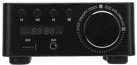 Jectse Power Amp 80 W X 2 Kabelloser Musik-Player für Heimkino (Silber)