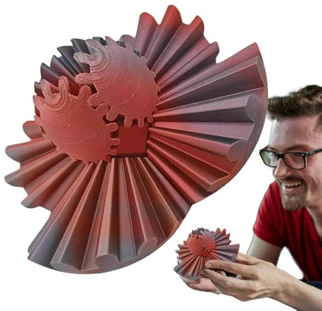 WJnflQN Gear Ball 3D, 3D-gedrucktes Gear Ball Fidget | Sphere Cube Zappelspielzeug - Sphere 3D-Gedruckter, spannender Aktivitäts-Gear-Ball für Erwachsene und Kinder ab 6 Jahren