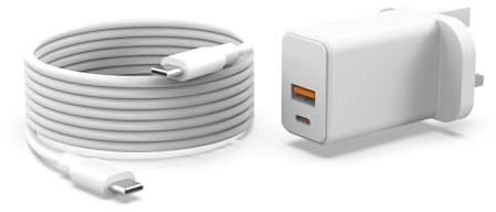 30W 1.8M Fast Charger Fit for iPad-Air/Pro, iPad 11th/10th Generation | 11/12.9/13 Inch M5 M4 M3 M2 Gen 2026 2025 2024 2022, 1.8m Charging Cable & Wall Plug, PD Compatible Power Adapter